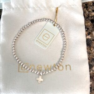 enewton Sterling Silver Stretch Bracelet w/ Cross NEW